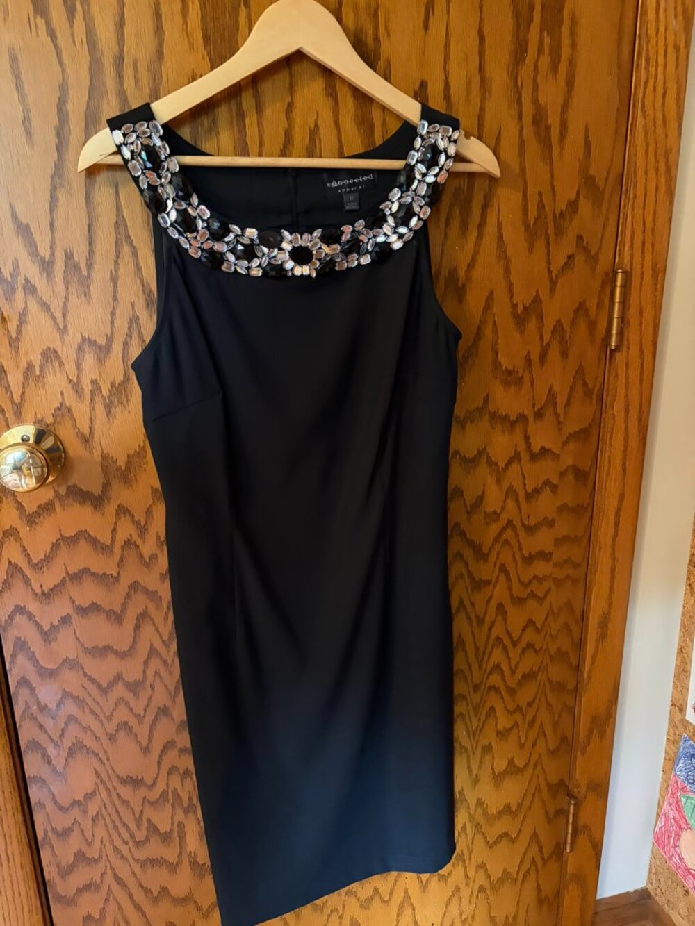 Connected Apparel black sheath dress size 12 (fits like a medium)